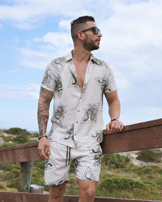 Snake Print Casual Shirt